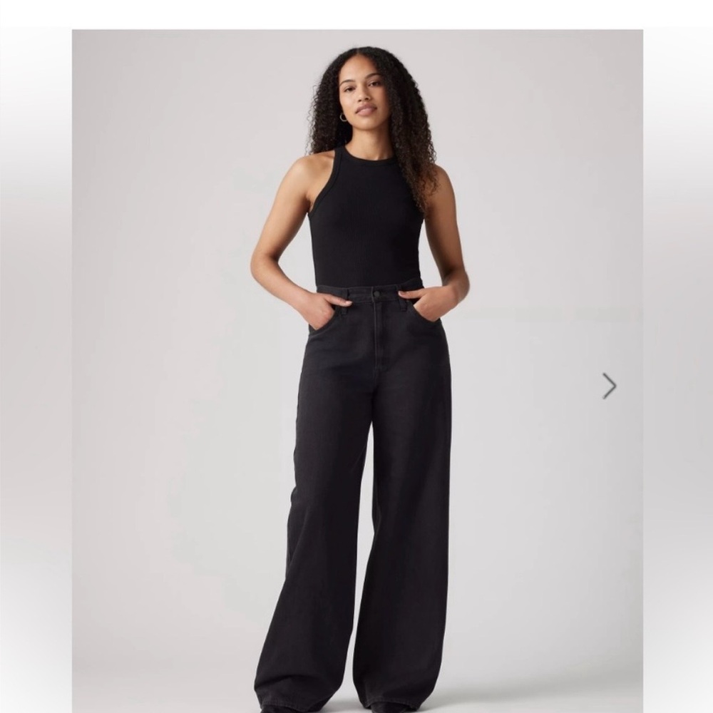 Levi's Black Cinch High Waist Wide-Leg Women's Pants